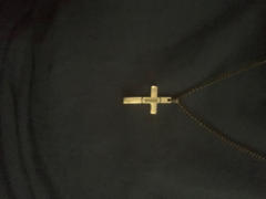 Elite Athletic Gear Football Cross Pendant With Chain Necklace - 14K Gold Plated Stainless Steel Review