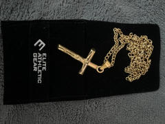 Elite Athletic Gear Crucifix Pendant With Chain Necklace - 14K Gold Plated Stainless Steel Review