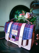 Contempo  Harris Tweed Satchel Handbags (Pink & Blue Tartan) Review