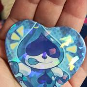 PonCrafts Deltarune Holo heart button badge Review