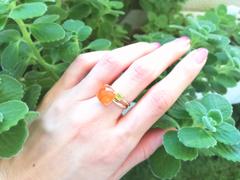Juvelia 【8月誕生石】ペリドット　スクエアSマリーリング【Peridot/Faceted small square ring】 Review