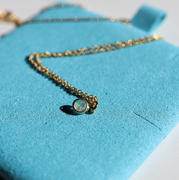 Juvelia 【10月誕生石】オパール ブリリアント“4   14kgf  ネックレス【Opal/14kgf Brilliant necklace (4mm)】 Review