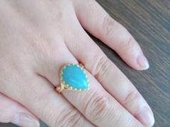 Juvelia 【Video】アマゾナイト　ペアシェイプLLリング【Amazonite/Pear shape largest ring】 Review