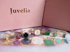 Juvelia グリーンオニキス　レクタングルリング【Green Onyx/Faceted rectangle ring】 Review