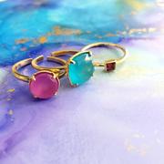 Juvelia 【5月誕生石】ラベンダージェイド　ファセットリング【Lavender Jade/Faceted round ring】 Review