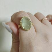 Juvelia 【△在庫限り/14kgfに変更可】プレナイト　オーバルLLリング【Prehnite/Oval largest ring】 Review