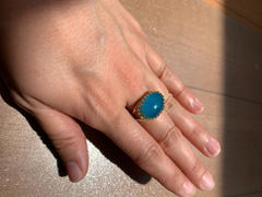 Juvelia 【5月誕生石】グリーンホワイトジェイド　オーバルXLリング【Green White Jade/Oval XL ring】 Review