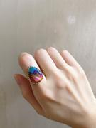 Juvelia 【ミックスカラー】ピンクパープル　オイスターターコイズ　ペアシェイプXLリング【Pink Purple Oyster Turquoise/Pear shape XL ring】 Review