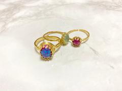Juvelia ピンクパープル　オイスターターコイズ　オーバルLリング【Pink Purple Oyster Turquoise/Oval large ring】 Review