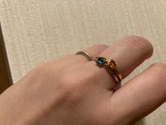Juvelia 【△在庫限り/11月誕生石】ロンドンブルートパーズ　スクエアSマリーリング【London Blue Topaz/ Faceted square ring】 Review