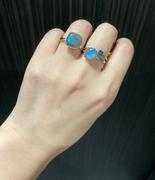Juvelia 【11月誕生石】ロンドンブルートパーズ　スクエアSマリーリング【London Blue Topaz/ Faceted square ring】 Review