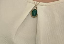 Juvelia 【在庫限り】グリーンマラカイト　オーバルXLオードリーネックレス【Malachite green/Oval XL Audrey necklace】 Review