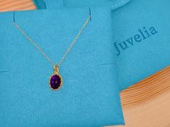 Juvelia 【2月誕生石】アメジスト　オーバルネックレス【Amethyst/Oval necklace】 Review