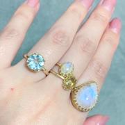 Juvelia 【◎在庫限り/6月誕生石】レインボームーンストーン　ペアシェイプXLリング【Rainbow Moonstone/Pear shape XL ring】 Review