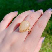 Juvelia イエローカルサイト　ペアシェイプXLリング【Yellow Calcite/Pear shape XL ring】 Review