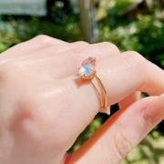 Juvelia アンデシンラブラドライト　K10 オーバルファセットSリング【Andesine Labradorite/K10 Oval faceted small ring】 Review