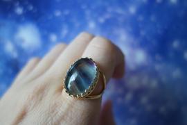 Juvelia マルチカラーフローライト　オーバルXLリング【Multicolor Florite/Oval XL ring】 Review