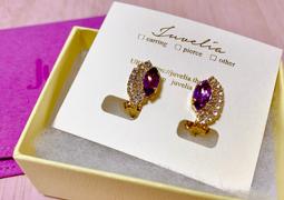 Juvelia 【8月下旬入荷予定/2月誕生石】アメジスト　孔雀イヤリング【Amethyst/Peacock earring】 Review