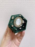 Juvelia 【ホワイトシェル＆ティールグリーン】ホワイトシェル　ヘキサゴンボックス【White Shell&Teal green/Hexagon ring box】 Review