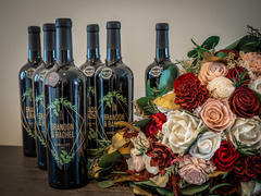 Mano's Wine Wedding Foliage Diamond Frame Custom Etched Wine Bottle Review