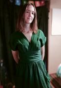 Velvety Linen kimono dress green by Seaside Tones Review