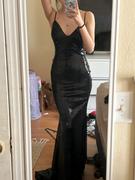 Alieva Ariel Sequin Backless Gown Dress (Black) Review