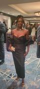 Alieva Tiffany Dupioni Puff Sleeve Maxi Dress (Black) Review