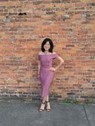 Alieva Miel Off Shoulder Bandage Dress (Thulian Pink) Review