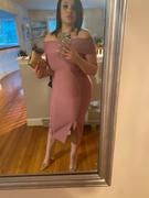 Alieva Miel Off Shoulder Bandage Dress (Thulian Pink) Review