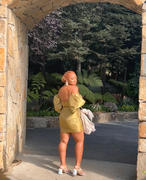 Alieva Kayla Dupioni Puff Sleeve Mini Dress (Antique Gold) Review
