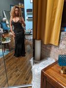 Alieva Ariel Sequin Backless Gown Dress (Black) Review