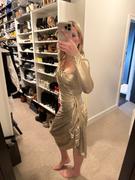 Alieva Narin Draped Midi Dress (Gold) Review