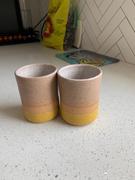 Made Trade Stoneware Tumbler Set - Mustard + Cream Stripe Review