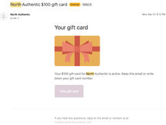 North Authentic EGift Card Review