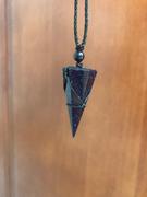 Bits N Piece Co. Starry Sky Geometric Blue Sandstone Pendant Necklace - Pyramid Review