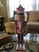 Nutcracker Ballet Gifts Breast Cancer Support King Nutcracker Pink with Ribbon 15 inch Review