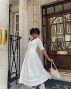 Simple Retro Fiona Cotton White Midi Dress Review