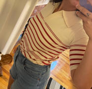 Simple Retro Davian Stripe Polo Short Sleeves  Knit Sweater Review