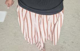 Kabayare Fashion STRIPED cotton-linen Maxi Skirt Review