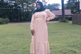 Kabayare Fashion Buttercream Polka dot Long sleeve Maxi dress Review