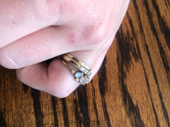 local eclectic 14KT Gold Rainbow Moonstone & Diamond Woodland Fairytale Ring Review