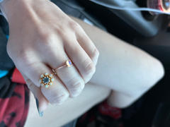 local eclectic London Blue Topaz and Opal Picasso's Sunflower Ring Review