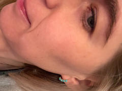 local eclectic Solid Gold Turquoise Huggie Hoops Review