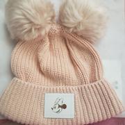 Love Your Melon Blush Minnie Mouse Rose Gold Foil Lightweight Double Pom Beanie (White Patch) Review