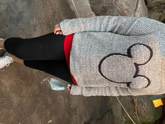 Love Your Melon Mickey Mouse Outline Black Speckled Knit Crewneck Sweater Review