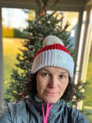 Love Your Melon Red and White Silver Foil Pom Beanie Review