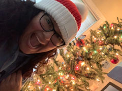 Love Your Melon Red and White Silver Foil Pom Beanie Review