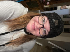 Love Your Melon Black Metallic Rose Gold Yarn Beanie Review
