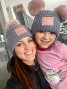Love Your Melon Minnie Mouse Kids Light Charcoal Rose Foil Outline Double Pom Beanie Review