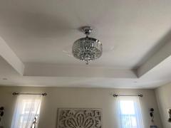 SILJOY LIGHTING Retractable Blades Ceiling Fan with Crystal Lights Review